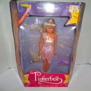 1991 Tinkerbell Poseable Doll, 11.5" Tall, Peter Pan, Tiger Electronics, Sealed